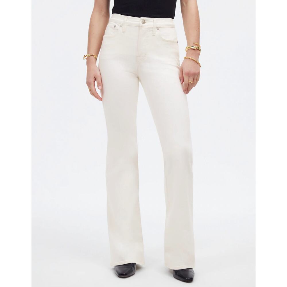MADEWELL Women’s Flea Market Flare Jean in Heathered Ivory/Cream 29